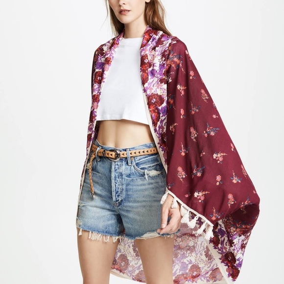 Free People | Bali Wrapped in Blooms Shawl Kimono | OS - Picture 1 of 14